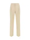 Max Mara Empoli Cotton Twill Pants In Beige