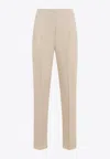 Max Mara Empoli Cotton Twill Pants In Beige