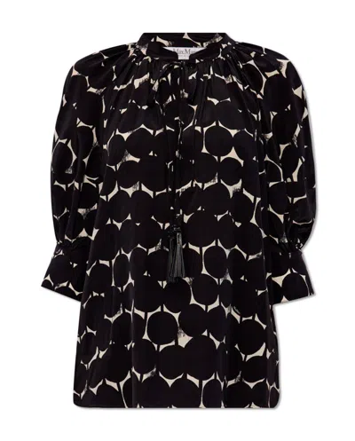 MAX MARA EMY ALL-OVER PATTERNED DRAWSTRING TOP