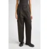 Max Mara Enigma Pleated Cargo Pants In Green