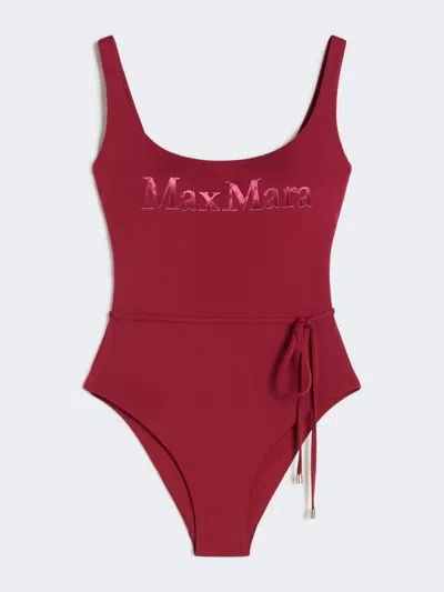 Max Mara Entire Costume In Geranium Jersey Woman In Red