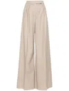 Max Mara Virgin Wool Tailored Trousers In Neutrals