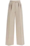 Max Mara Virgin Wool Tailored Trousers In Beige