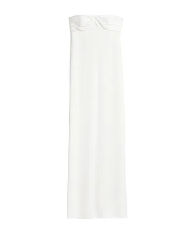 Max Mara Envers Satin Bustier Dress In Gray