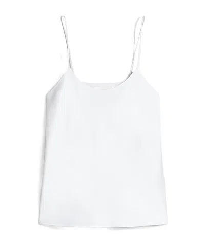 Max Mara Envers Satin Camisole Top In White