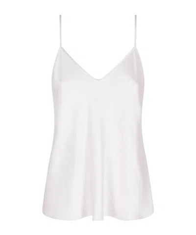 Max Mara Envers Satin Camisole In White