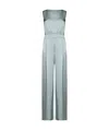 Max Mara Envers Satin Jumpsuit In Gray
