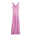 Max Mara Envers Satin Slip Dress In Pink