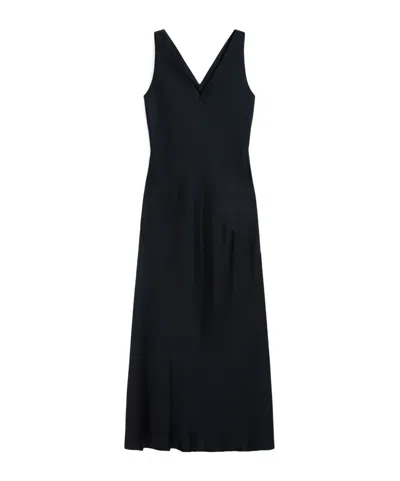 Max Mara Envers Satin Slip Dress In Black