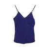 Max Mara Envers Satin Top In Blue
