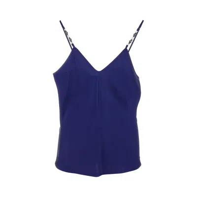 Max Mara Envers Satin Top In Blue