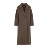 Max Mara Enzo Brown Virgin Wool Coat In Brown