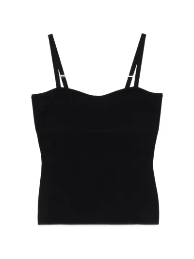 Max Mara Epica Strap Top In Black