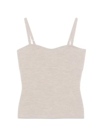 Max Mara Epica Wool-blend Sleeveless Top In White