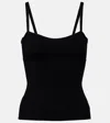Max Mara Mxmepica Top Fitted Silhouette Spaghetti Straps In Black