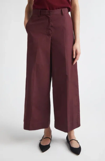 Max Mara Epoca Crop Wide Leg Pants In Brown