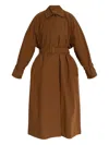Max Mara Waist Belted Long Length Tops With Side Pockets