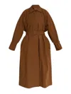 Max Mara Waist Belted Long Length Tops With Side Pockets