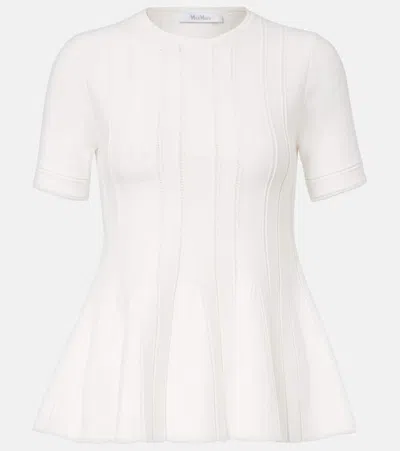 MAX MARA EPOCHE PEPLUM OPEN-KNIT TOP