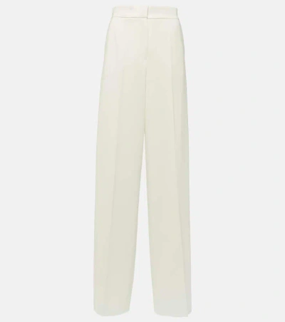 Max Mara Ercole Cady Straight Pants In White