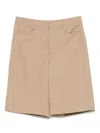 Max Mara Belt Loop Shorts In Beige