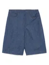 Max Mara Denim Shorts With Belt Loops In Blue