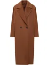 Max Mara Long-sleeved Coat In 褐色