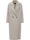 Max Mara Lapel Long-sleeved Coat In 中性色