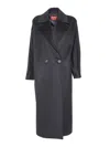 Max Mara Erice Black Coat In Black
