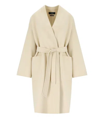 Max Mara Eris Beige Coat In Neutrals