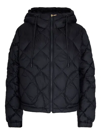 Max Mara Eris Hooded Quilted Jacket In Blue