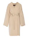 Max Mara Eris Sand Coat In Beige