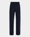Max Mara Ermes Cropped Straight-leg Pants In Navy