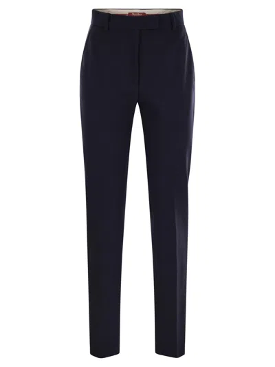 Max Mara Ermes Jersey Trouser In Blue