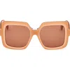 Max Mara Ernest 56mm Square Sunglasses In Orange