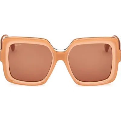 Max Mara Ernest 56mm Square Sunglasses In Orange