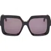 Max Mara Ernest 56mm Square Sunglasses In Black