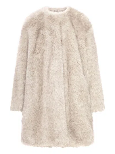 Max Mara 'eros' Eco Fur  Studio In Neutral