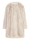 Max Mara Eros Faux Fur Coat In Neutral