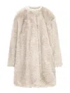 Max Mara Eros Faux Fur Coat In Nude