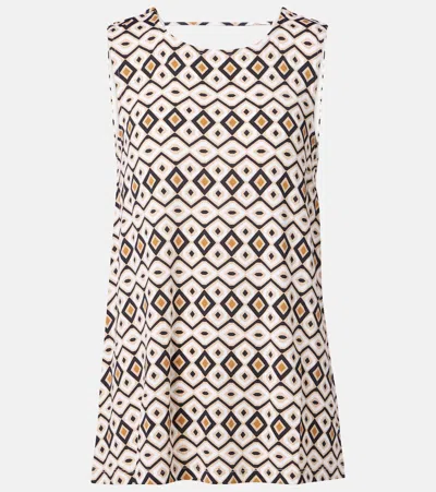 Max Mara Ersilia Printed Jersey Top In Multicoloured