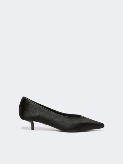 Max Mara Escarpins Bas En Poulain Et Nappa In Black