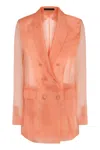 Max Mara Esopo Double Breasted Blazer In Pink