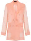 Max Mara 'esopo' Pink Silk Blazer