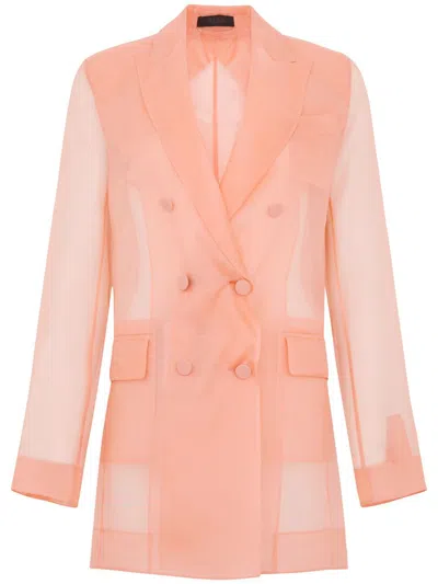 Max Mara 'esopo' Pink Silk Blazer