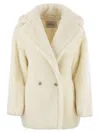 Max Mara Olga Double-breasted Wool Coat In White