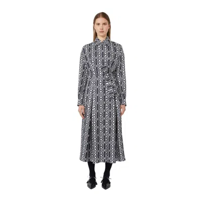 Max Mara Esploso Dress White In Black