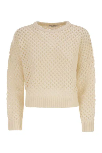 Max Mara Essen - Cashmere And Silk Knitwear In Neutral