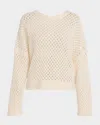 Max Mara Essen Open-knit Cashmere-silk Sweater In Neutral