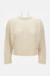Max Mara Essen Perforated Cashmere Sweater In Neutral